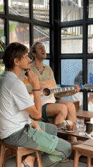 Late-night acoustic performance observed at Pokhara venue