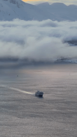 Ship passage and twilight views documented in Arctic Tromsø