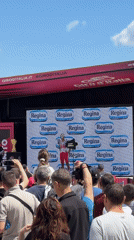 Giro d'Italia cycling event draws crowds in Plovdiv, Bulgaria