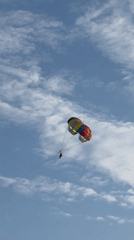 Parasailing and sunset over the Montenegro coast