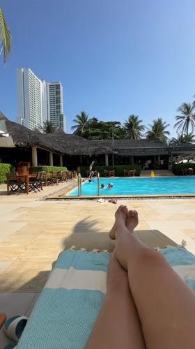 Poolside and beachside downtime at a Nha Trang resort