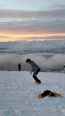 Winter recreation captured on snowy slopes above Tromsø
