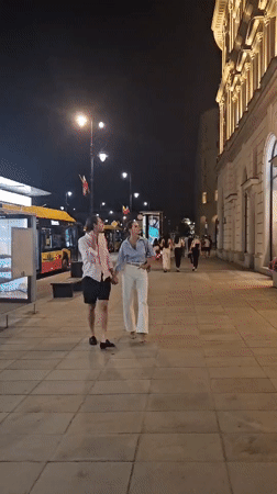 Summer night out in Warsaw: old-town streets and dinner