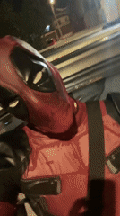 Deadpool costumed figure spotted in Alto Hospicio, Chile
