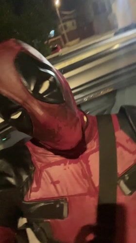 Deadpool costumed figure spotted in Alto Hospicio, Chile