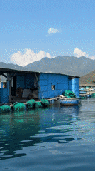 Fish farm structures documented in Vietnamese waters