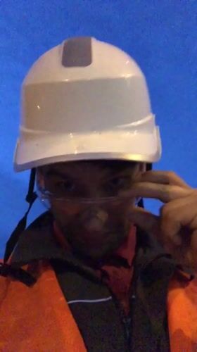On-shift at an industrial site in Slantsy, Russia
