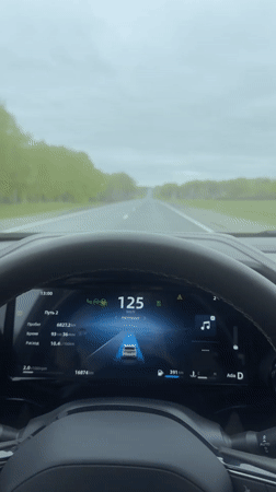 Driver records 125 km/h highway journey near Poperechnoe, Russia