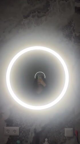 Person records bathroom selfie video in Vsevolozhsk, Russia