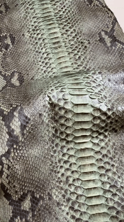 Python skins and leather goods examined up close in Moscow