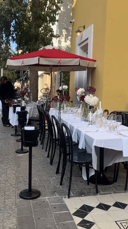 Tel Aviv street scenes document outdoor dining, daily life