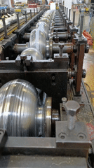 Metal forming machine operates in Bulgarian factory