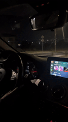 Night drive recorded on wet road in Blagoevgrad
