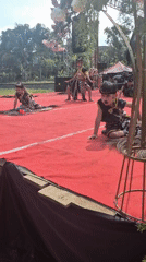 Traditional dance performance on outdoor stage in Bandungan