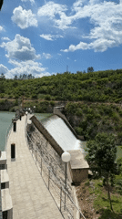 Dam and recreational water features documented by witnesses