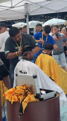 Outdoor barbering event draws multiple stations in Sofia