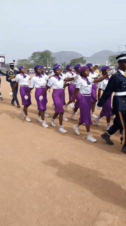 Uniformed youth hold formal parade ceremony in Kubwa, Nigeria