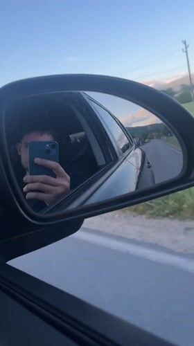Car passenger documents rural journey near Blagoevgrad construction site