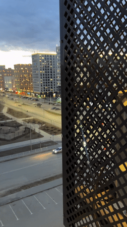 Tyumen cityscape captured at dusk from multiple viewpoints