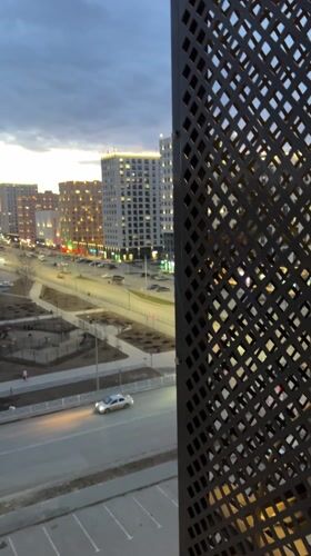 Tyumen cityscape captured at dusk from multiple viewpoints