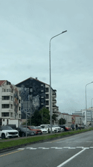 Overcast morning street scenes documented in Sirius, Russia