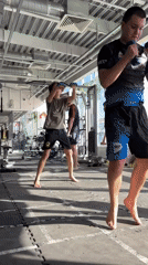 Early morning barefoot workout session observed in Perm gym