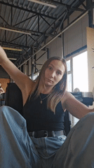 Woman photographed in multiple locations across Chaikovsky, Russia