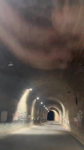 Video captures nighttime tunnel passage near Bin El Ouidane, Morocco