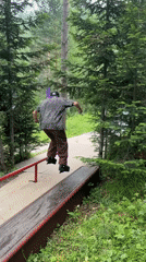 Rollerbladers session ramps and rails at Divnogorsk skate park