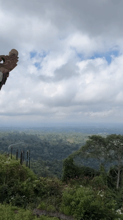 Morning landscape views documented at Baturiti strawberry farm