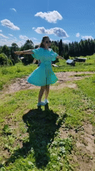 Sunny summer day in rural Chukhlem with a cat and open fields