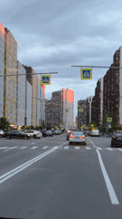 Evening street scene documented in Kudrovo, Russia
