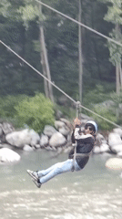 Zip-lining and mountain scenery in the Himachal valleys