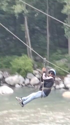 Zip-lining and mountain scenery in the Himachal valleys