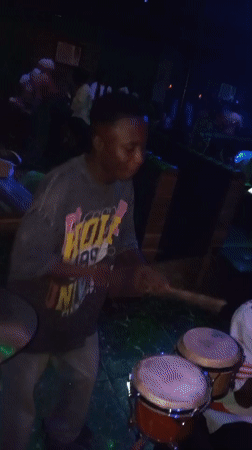 Bongo drums being played in Lokoja, Nigeria