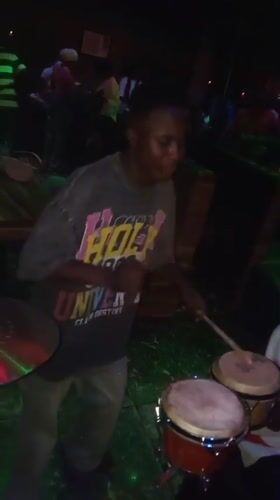 Bongo drums being played in Lokoja, Nigeria