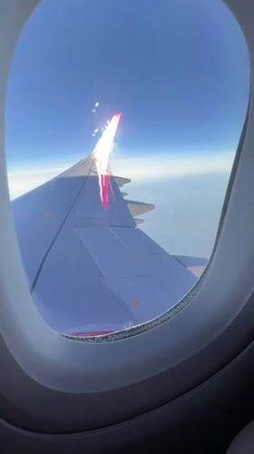 Wizz Air passengers document flight views near Pyrzowice Airport