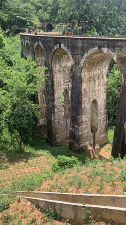 Morning at Ella's Nine Arch Bridge and surrounding hill country