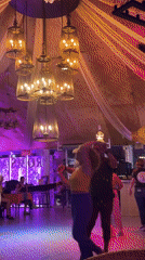 Evening social dancing scene captured at Pattaya restaurant venue
