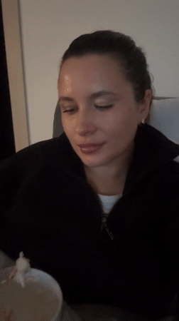 Woman observed eating and resting indoors near Moscow