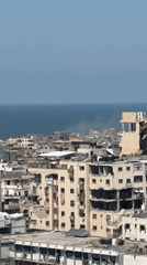 Inside Gaza: a public gathering space and signs of rebuilding