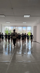 Dance students practice synchronized routines in Votkinsk studio
