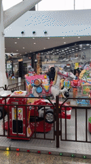 Inside a Puerto Ordaz mall: rides, cars, and pets