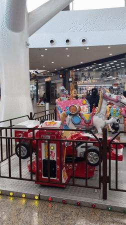 Inside a Puerto Ordaz mall: rides, cars, and pets
