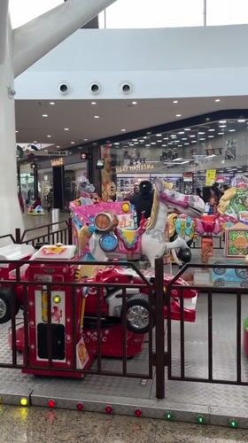 Inside a Puerto Ordaz mall: rides, cars, and pets