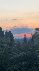 Sunset time-lapse captured over Sokhumi, Abkhazia at dusk