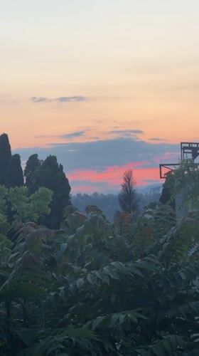 Sunset time-lapse captured over Sokhumi, Abkhazia at dusk