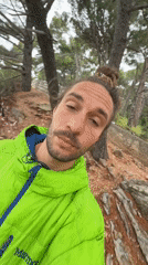Morning video captures person and coastal views in Petrovac Montenegro