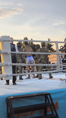 Boxer down on the mat as referee steps in, Strasbourg
