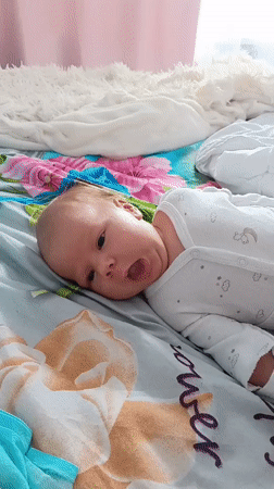 Newborn infant documented in home setting in Andreyevo, Russia
